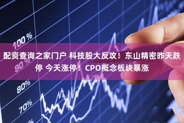 配资查询之家门户 科技股大反攻！东山精密昨天跌停 今天涨停！CPO概念板块暴涨